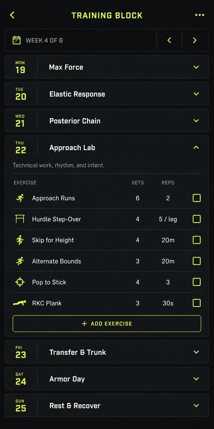 Dunk Labs Training Block screen
